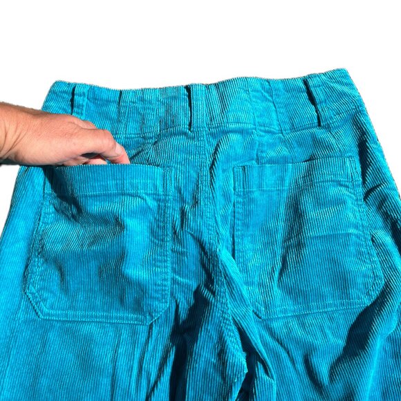 MAEVE by Anthropologie Women's Corduroy Wide Leg Bright Blue Pants - S - Picture 8 of 8